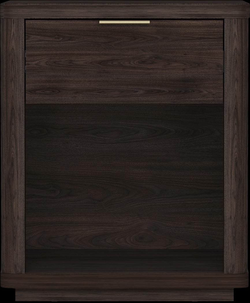 Golddale III Dark Brown Nightstand - Thumbnail - Image 1