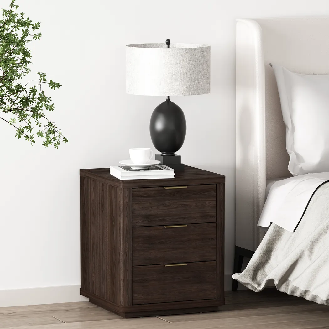 Golddale IV Dark Brown Nightstand - Thumbnail - Image 2