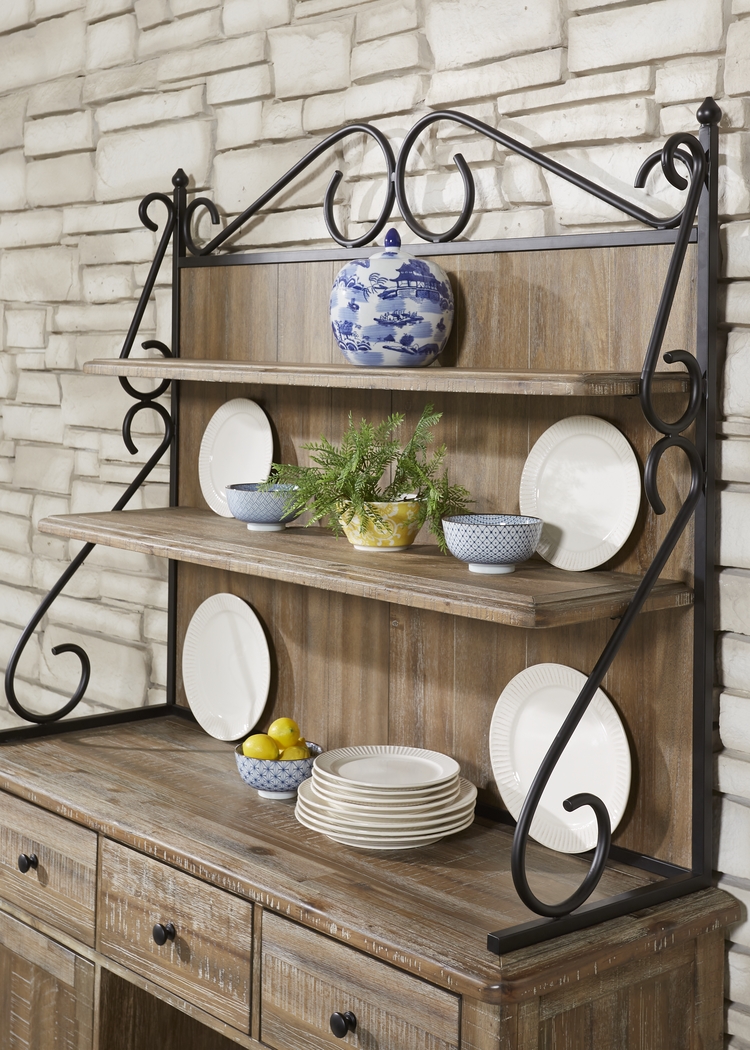 Golden Grove Dark Brown 2 Pc Buffet with Hutch - Thumbnail - Image 3