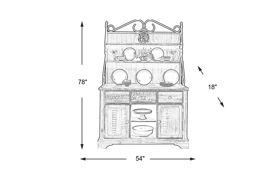 Dimension Image. Please refer to the Dimension Tab on this page for dimension details.