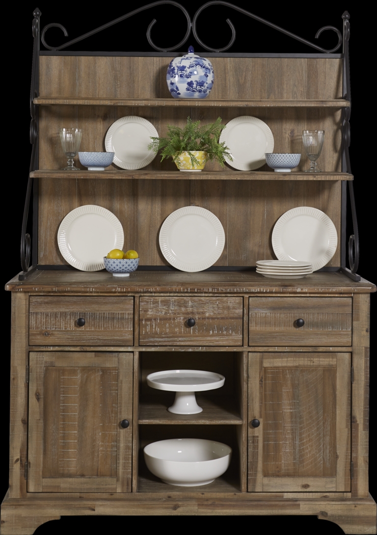 Golden Grove Dark Brown 2 Pc Buffet with Hutch - Thumbnail - Image 1
