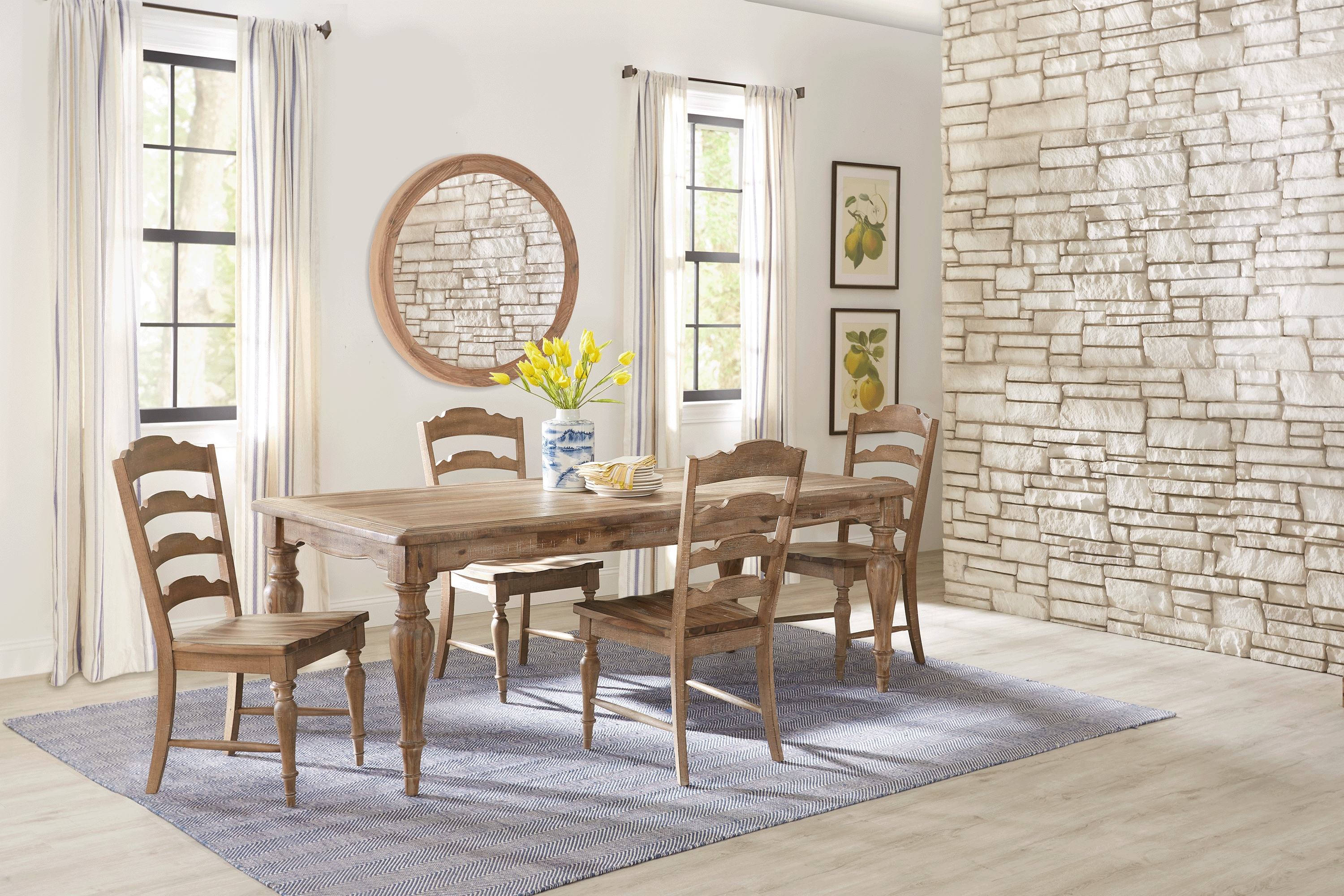 Golden Grove Dark Brown Ladder Back Side Chair - Thumbnail - Image 2