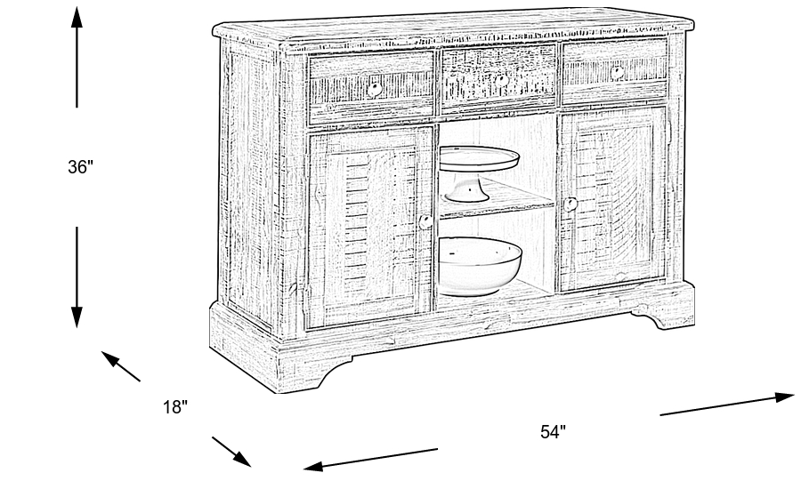 Dimension Image. Please refer to the Dimension Tab on this page for dimension details.