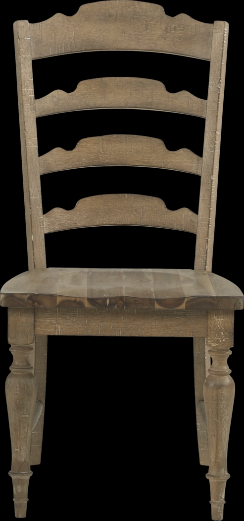 Golden Grove Dark Brown Ladder Back Side Chair - Thumbnail - Image 3