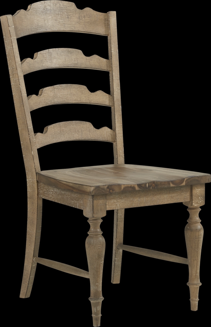 Golden Grove Dark Brown Ladder Back Side Chair - Thumbnail - Image 1