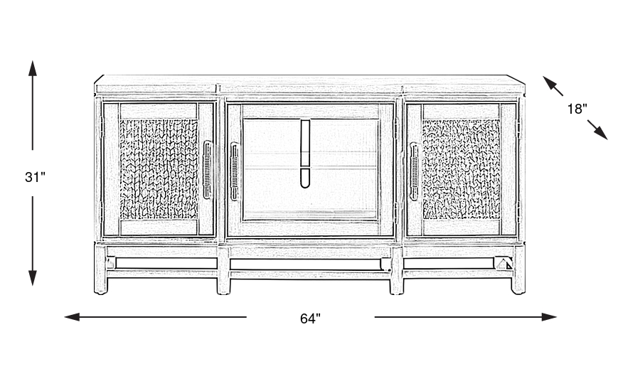 Dimension Image. Please refer to the Dimension Tab on this page for dimension details.