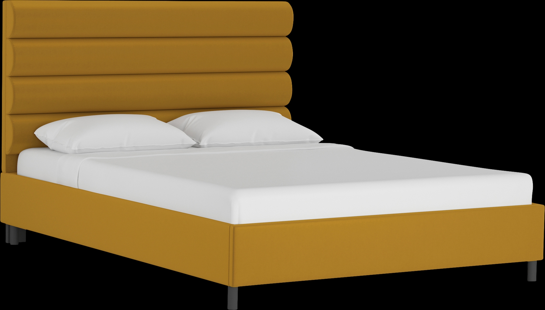 Kids Golden Rust Dijon Full Upholstered Bed - Thumbnail - Image 1