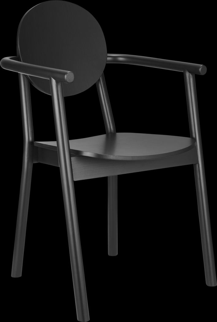 Goldenrode Black Arm Chair - Thumbnail - Image 3