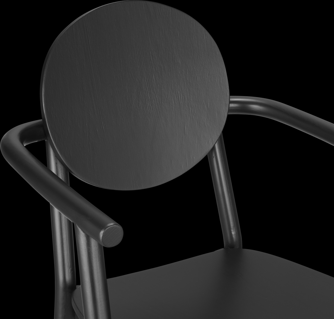 Goldenrode Black Arm Chair - Thumbnail - Image 6