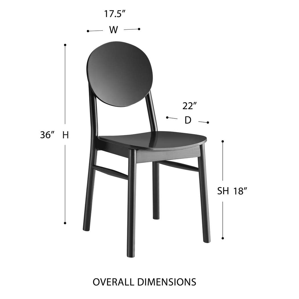 Goldenrode Black Dining Chair, Set of 2 - Thumbnail - Image 3