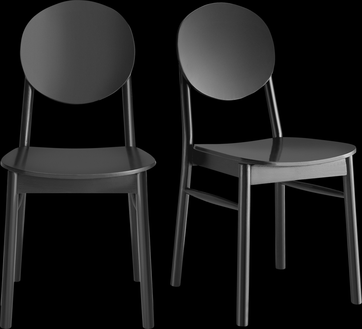 Goldenrode Black Dining Chair, Set of 2 - Thumbnail - Image 1