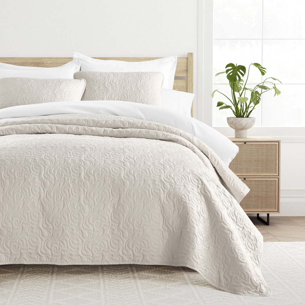 Goldhorn Beige 2 Pc Twin Quilt Set - Thumbnail - Image 3