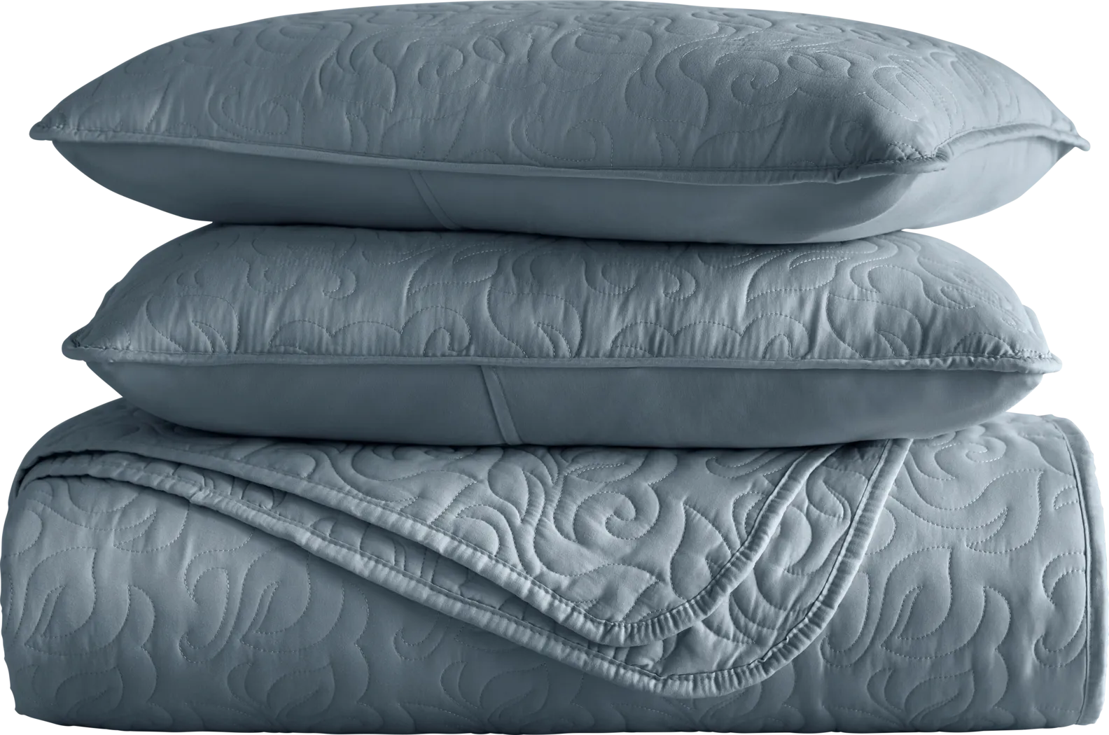 Goldhorn Blue 2 Pc Twin Quilt Set - Thumbnail - Image 2