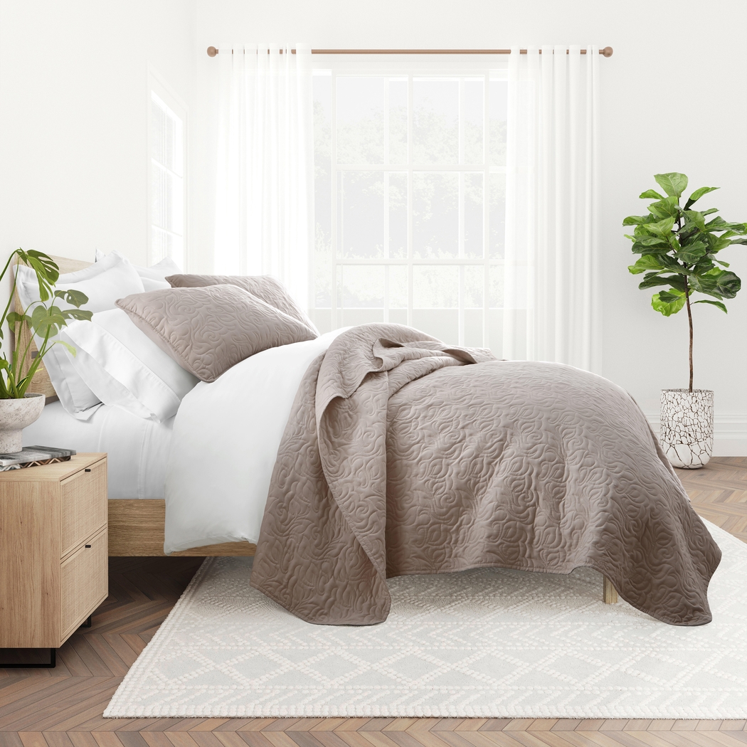 Goldhorn Brown 3 Pc King Quilt Set - Thumbnail - Image 4