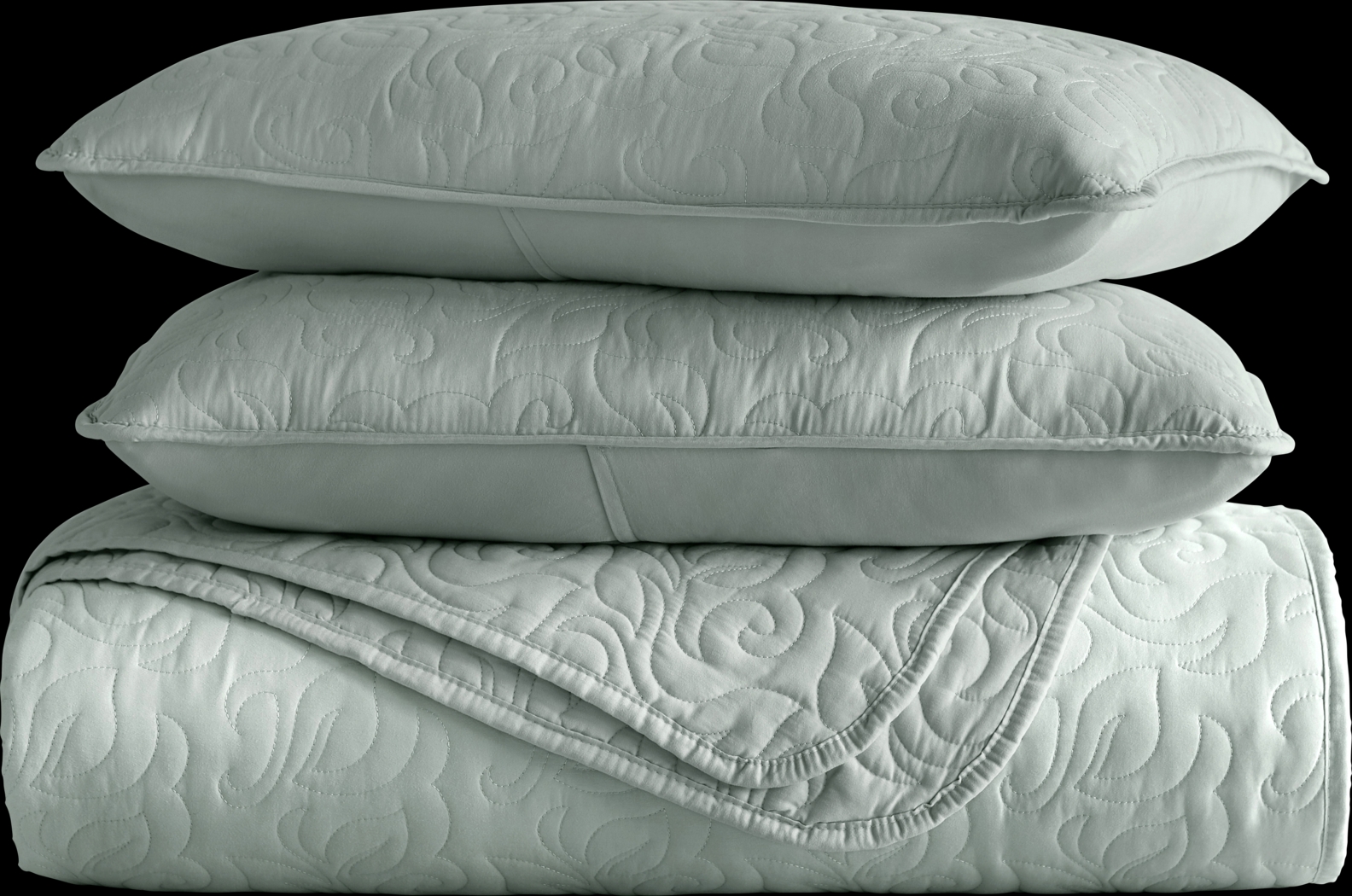 Goldhorn Green 3 Pc King Quilt Set - Thumbnail - Image 2