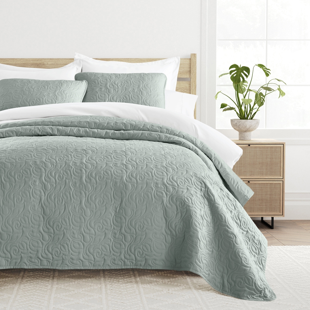 Goldhorn Green 3 Pc King Quilt Set - Thumbnail - Image 3