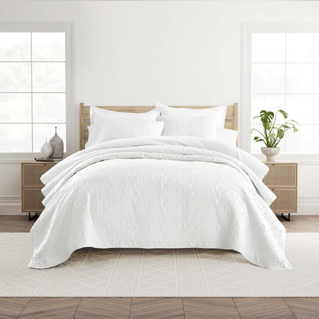 Goldhorn White 2 Pc Twin Quilt Set - Thumbnail - Image 1