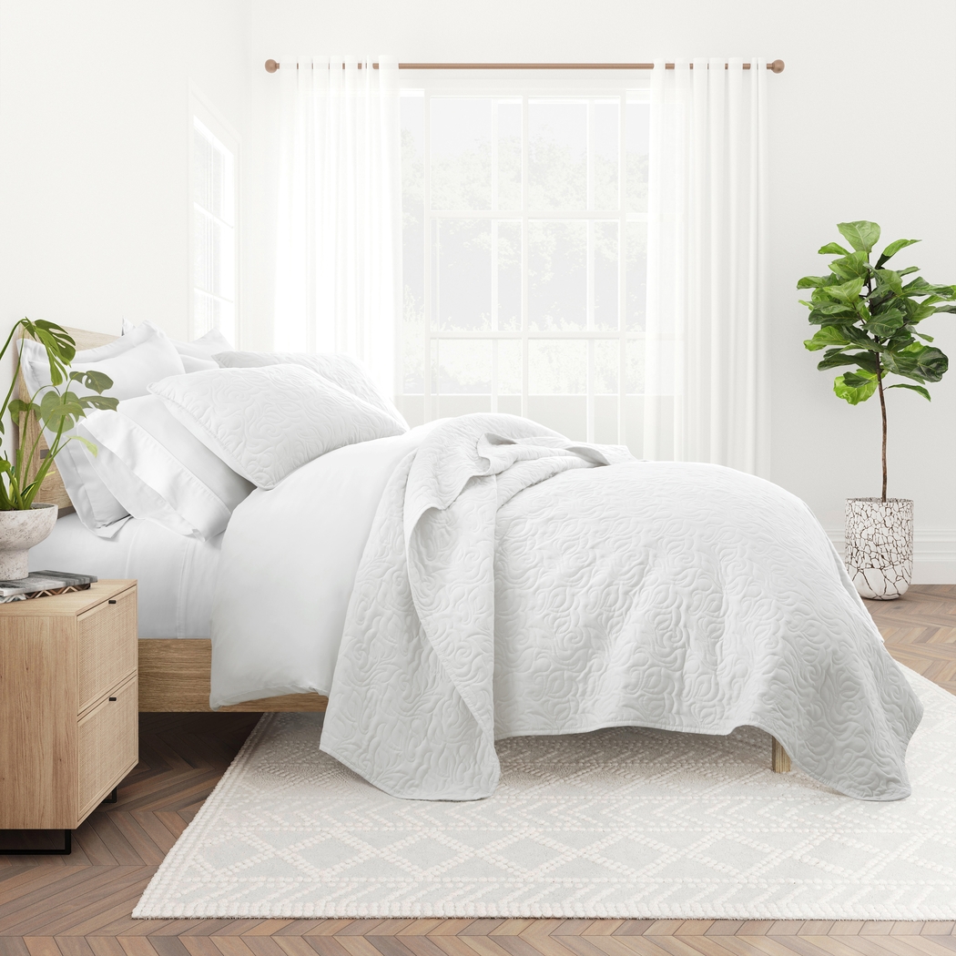 Goldhorn White 3 Pc King Quilt Set - Thumbnail - Image 4