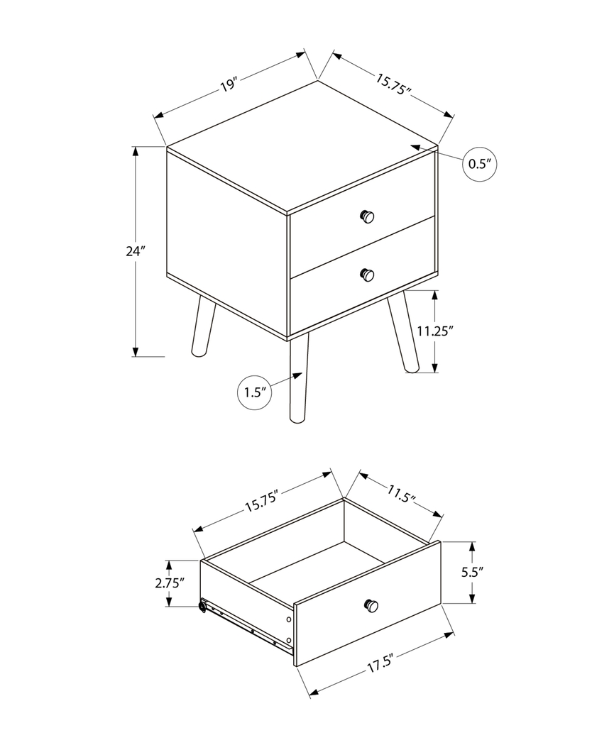 Goldmann Gray Nightstand - Thumbnail - Image 3