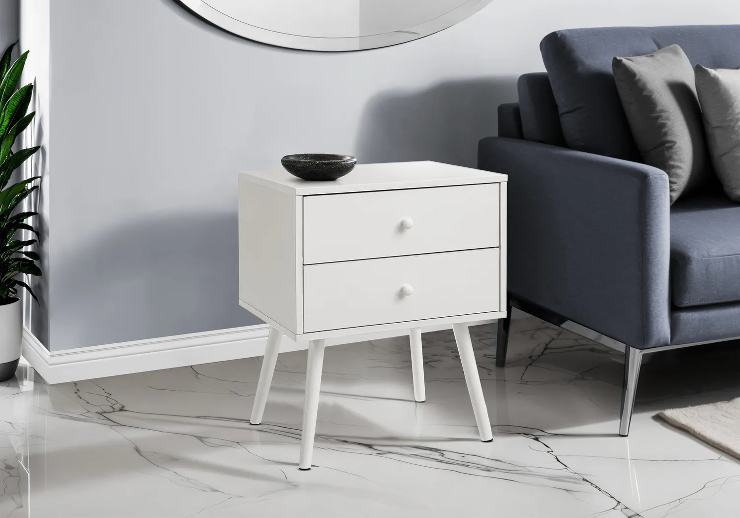 Goldmann White Nightstand - Thumbnail - Image 2