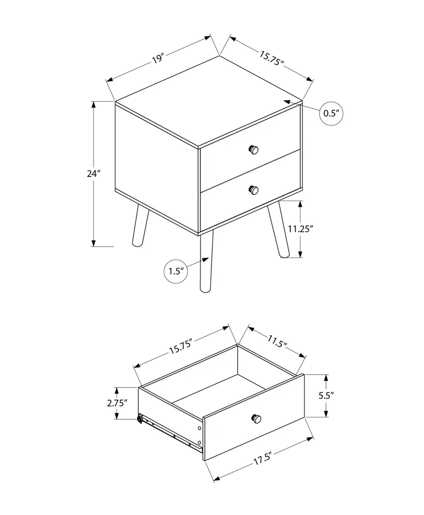 Goldmann White Nightstand - Thumbnail - Image 3