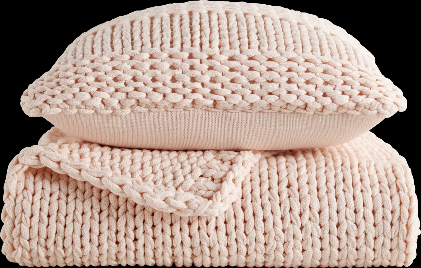 Goldriver Blush Throw Blanket Set - Thumbnail - Image 1