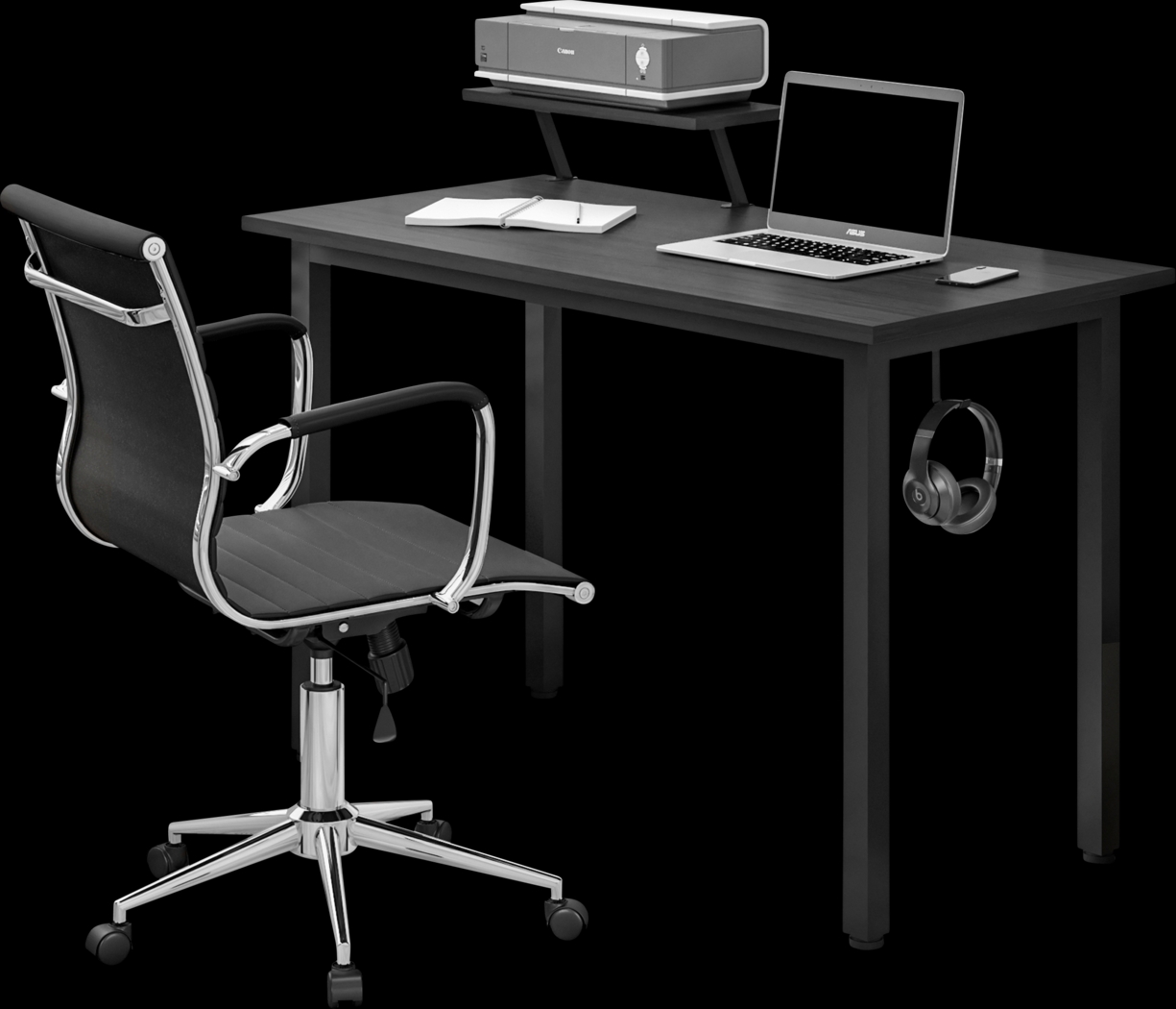 Golwani Black Writing Desk - Thumbnail - Image 1