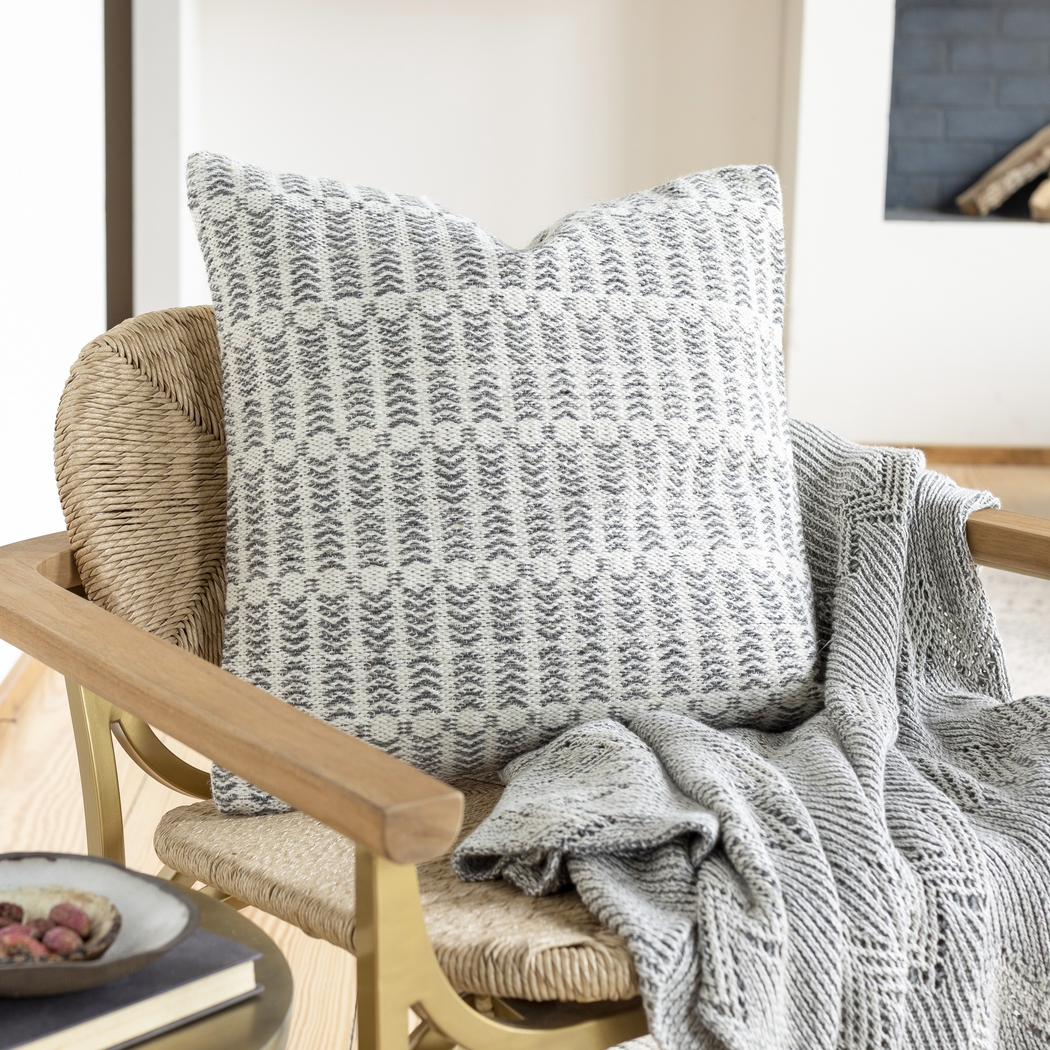 Goma Charcoal Accent Pillow - Thumbnail - Image 2