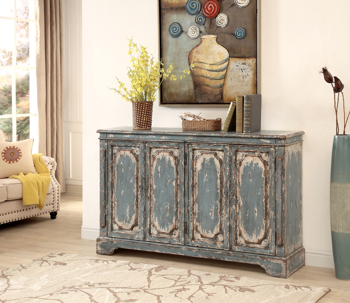 Goodloe Blue Credenza - Thumbnail - Image 4