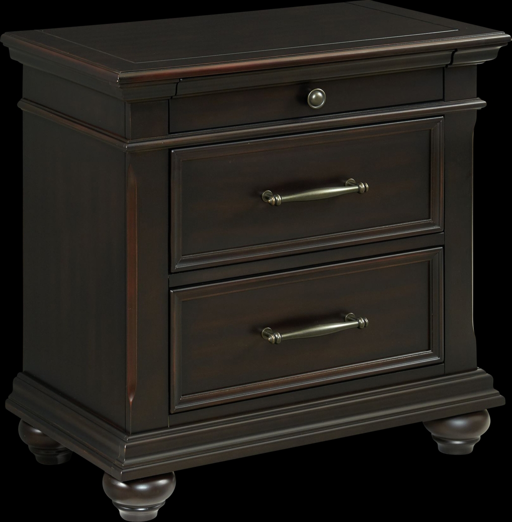 Goodpasture Black Nightstand with USB - Thumbnail - Image 1