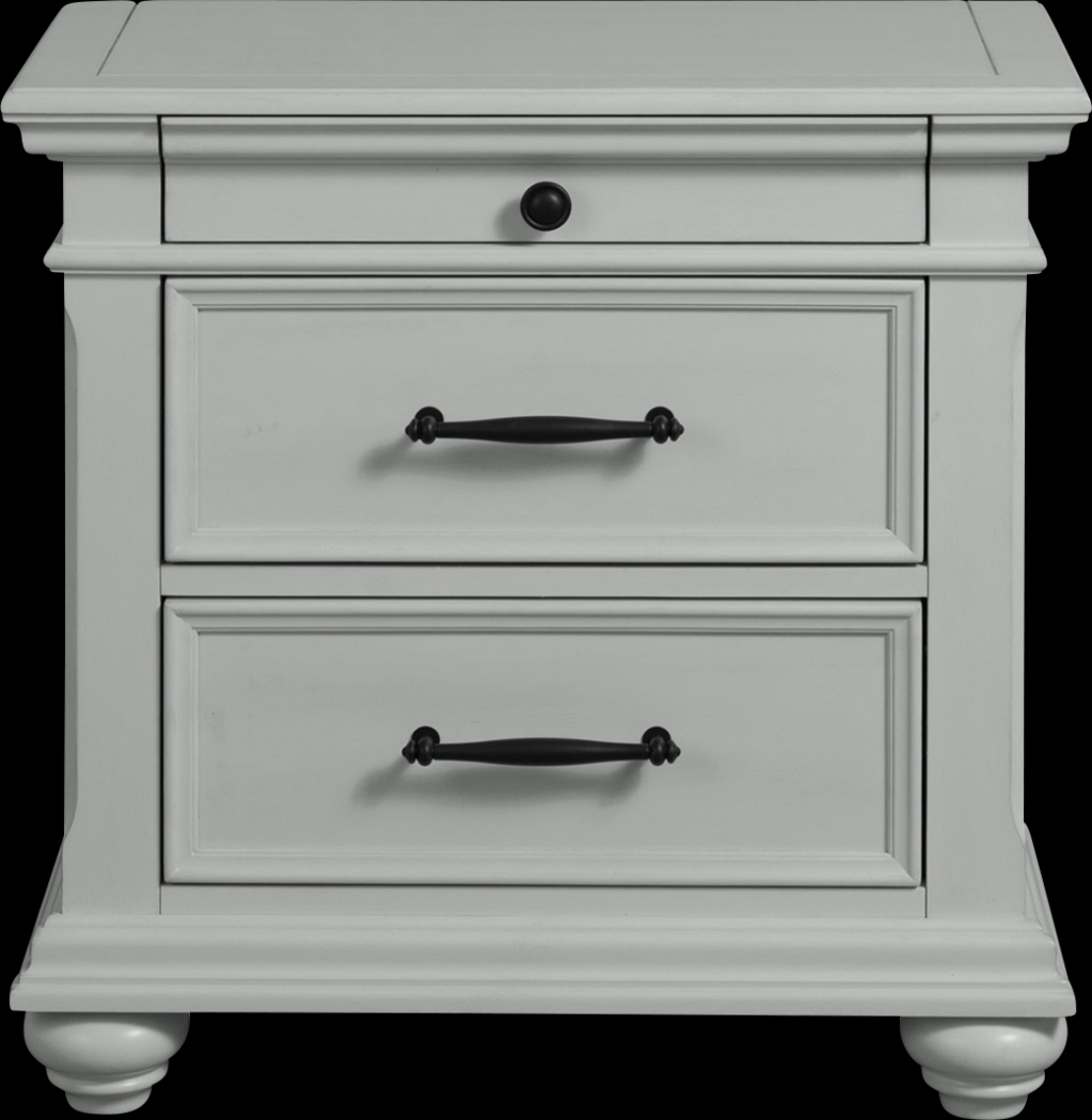 Goodpasture Gray Nightstand with USB - Thumbnail - Image 3