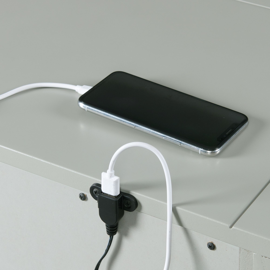 Goodpasture Gray Nightstand with USB - Thumbnail - Image 4