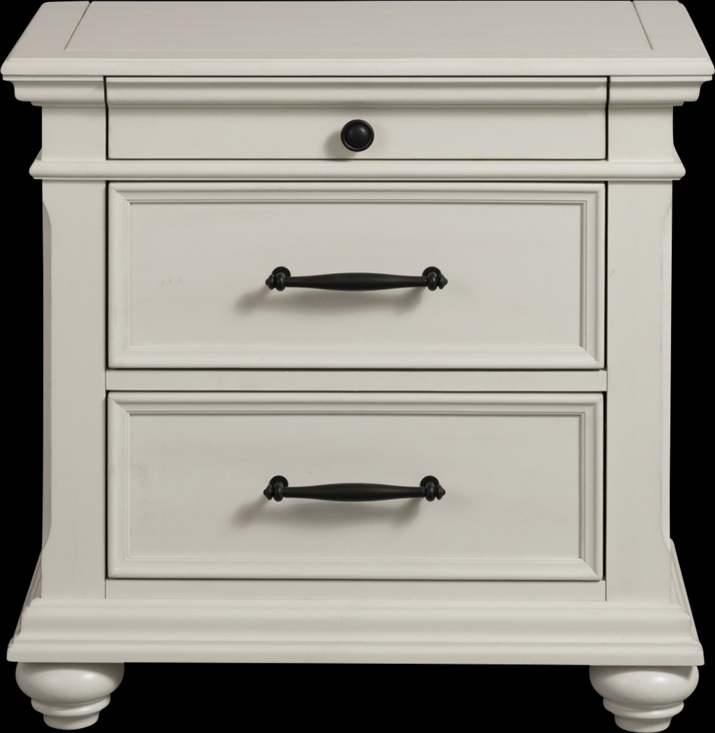 Goodpasture White Nightstand with USB - Thumbnail - Image 10