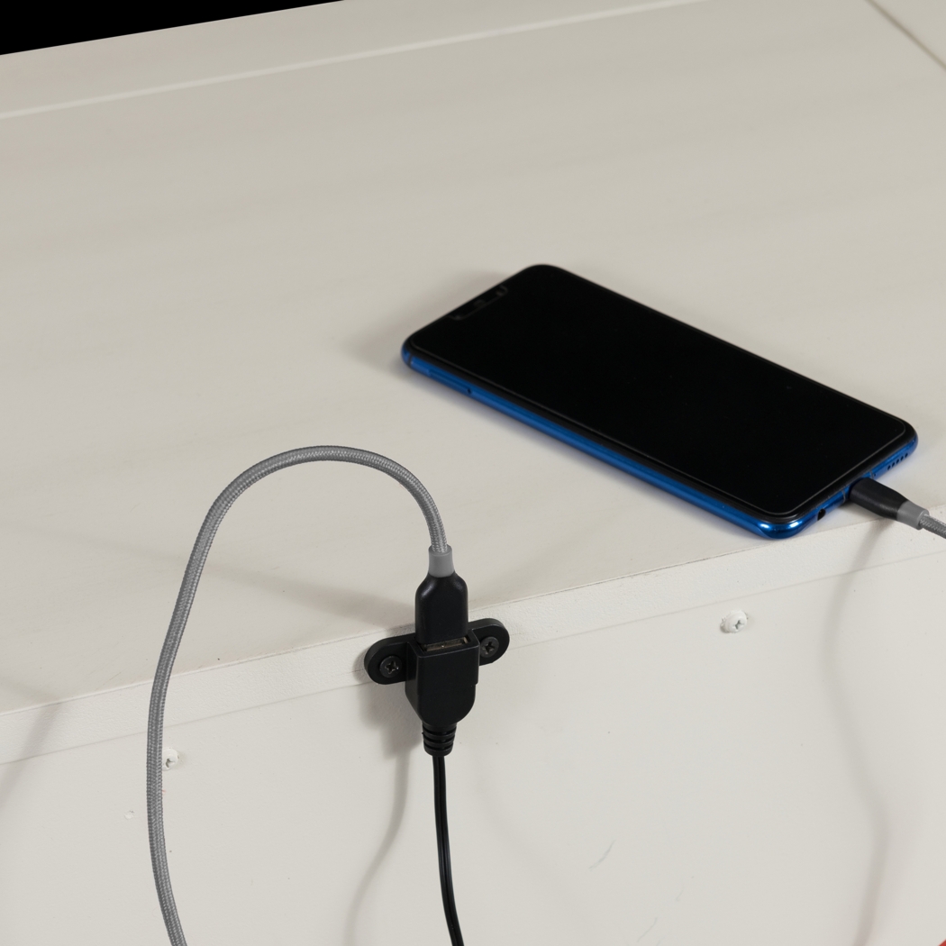 Goodpasture White Nightstand with USB - Thumbnail - Image 6