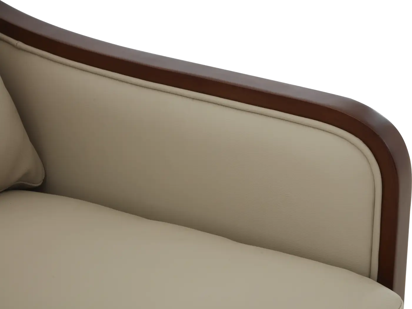 Gordon Beige Leather Swivel Chair - Image 5