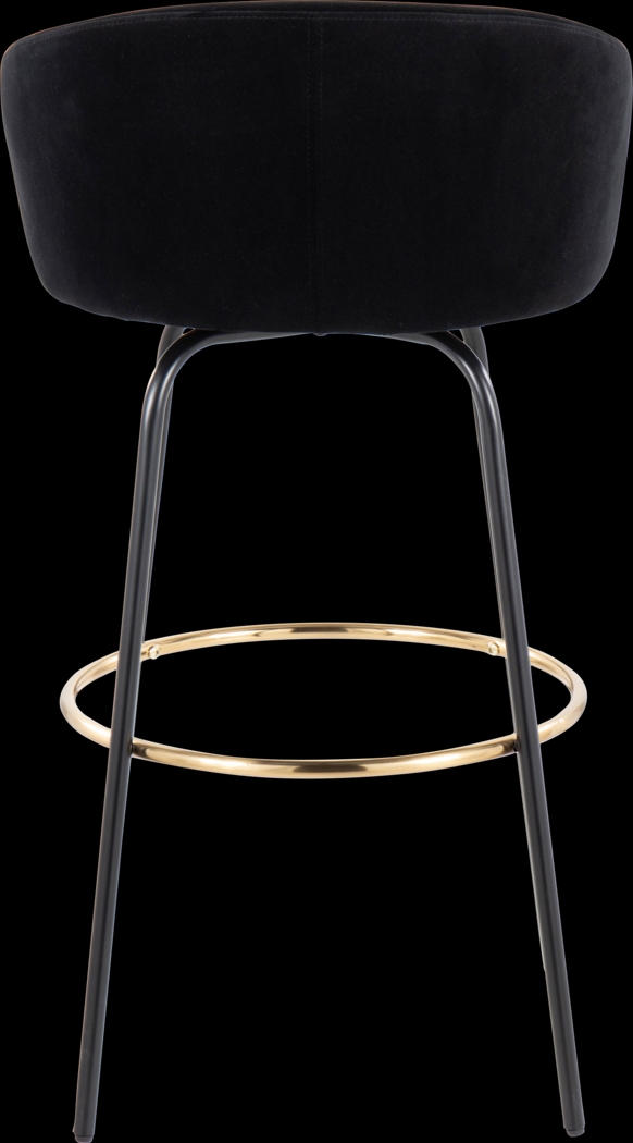 Gourdin Black Swivel Barstool, Set of 2 - Thumbnail - Image 8