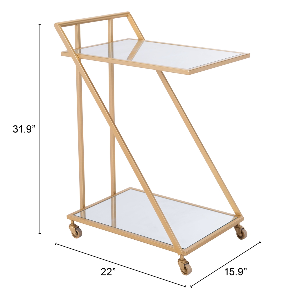 Gower Gold Bar Cart - Thumbnail - Image 7