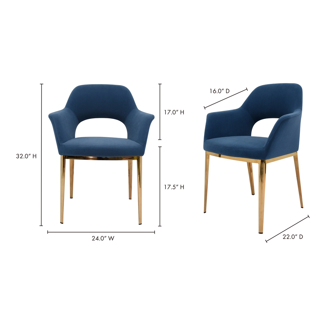 Gracelan Blue Side Chair - Thumbnail - Image 6