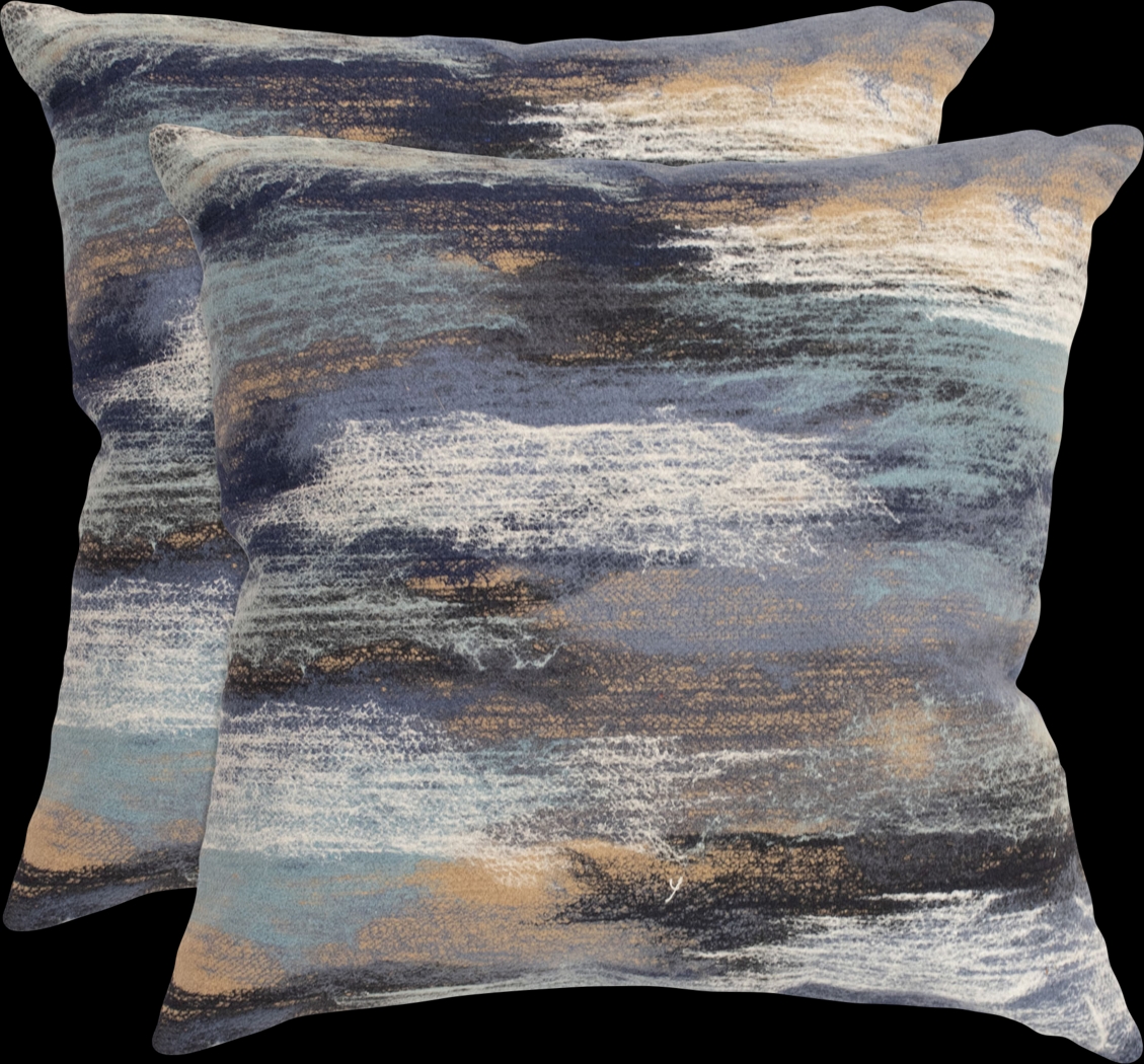 Graffolk Denim Indoor/Outdoor Accent Pillow, Set of Two - Thumbnail - Image 1