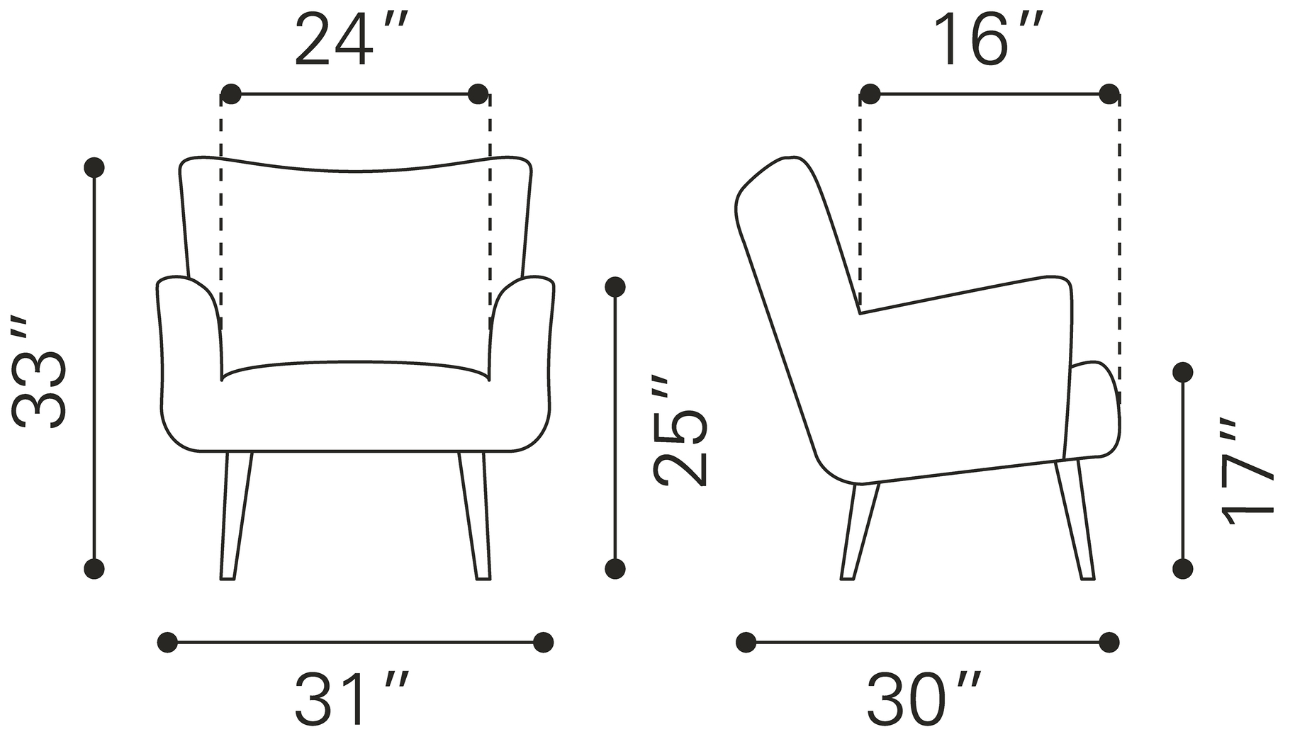 Graiff Espresso Accent Chair - Thumbnail - Image 9