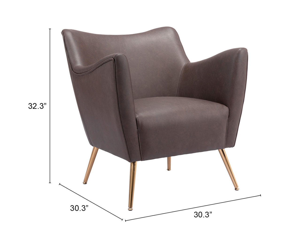 Graiff Espresso Accent Chair - Thumbnail - Image 8