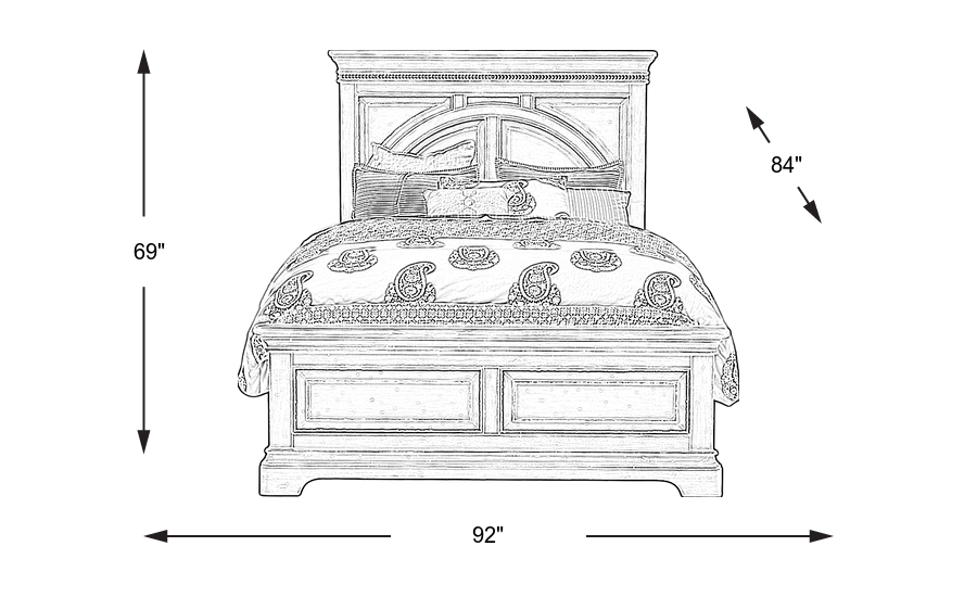 Dimension Image. Please refer to the Dimension Tab on this page for dimension details.