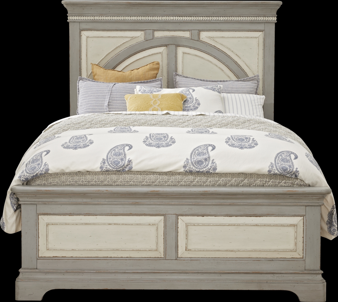 Granbury Gray 3 Pc King Panel Bed - Thumbnail - Image 1