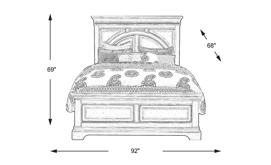 Dimension Image. Please refer to the Dimension Tab on this page for dimension details.