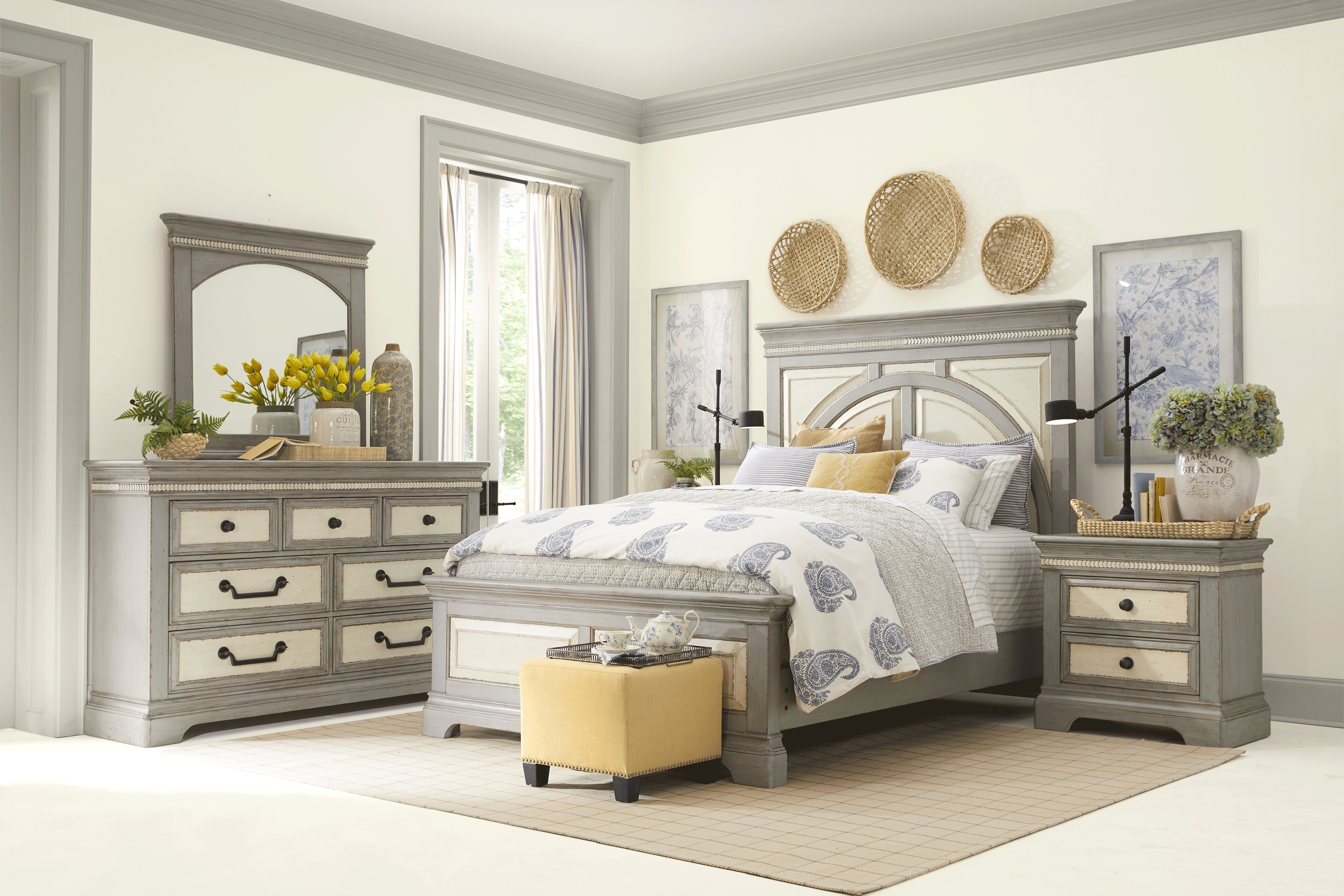 Granbury Gray 5 Pc King Panel Bedroom - Thumbnail - Image 1