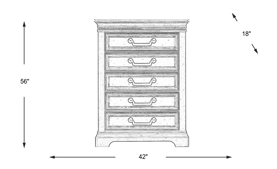 Dimension Image. Please refer to the Dimension Tab on this page for dimension details.