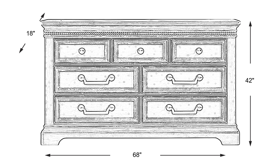 Dimension Image. Please refer to the Dimension Tab on this page for dimension details.