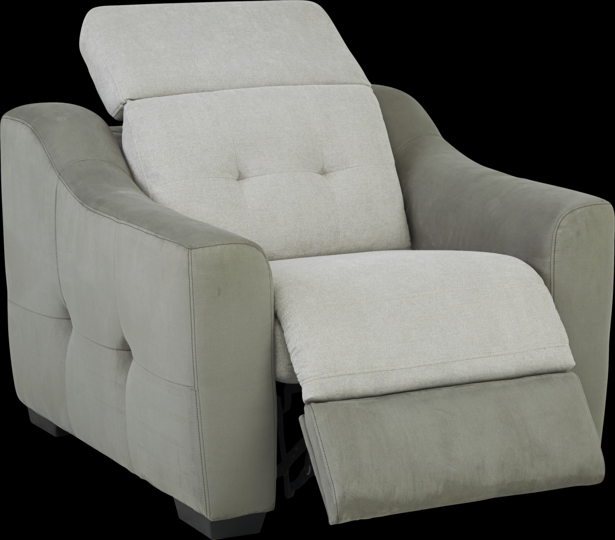 Grande Point Gray Dual Power Recliner - Thumbnail - Image 2