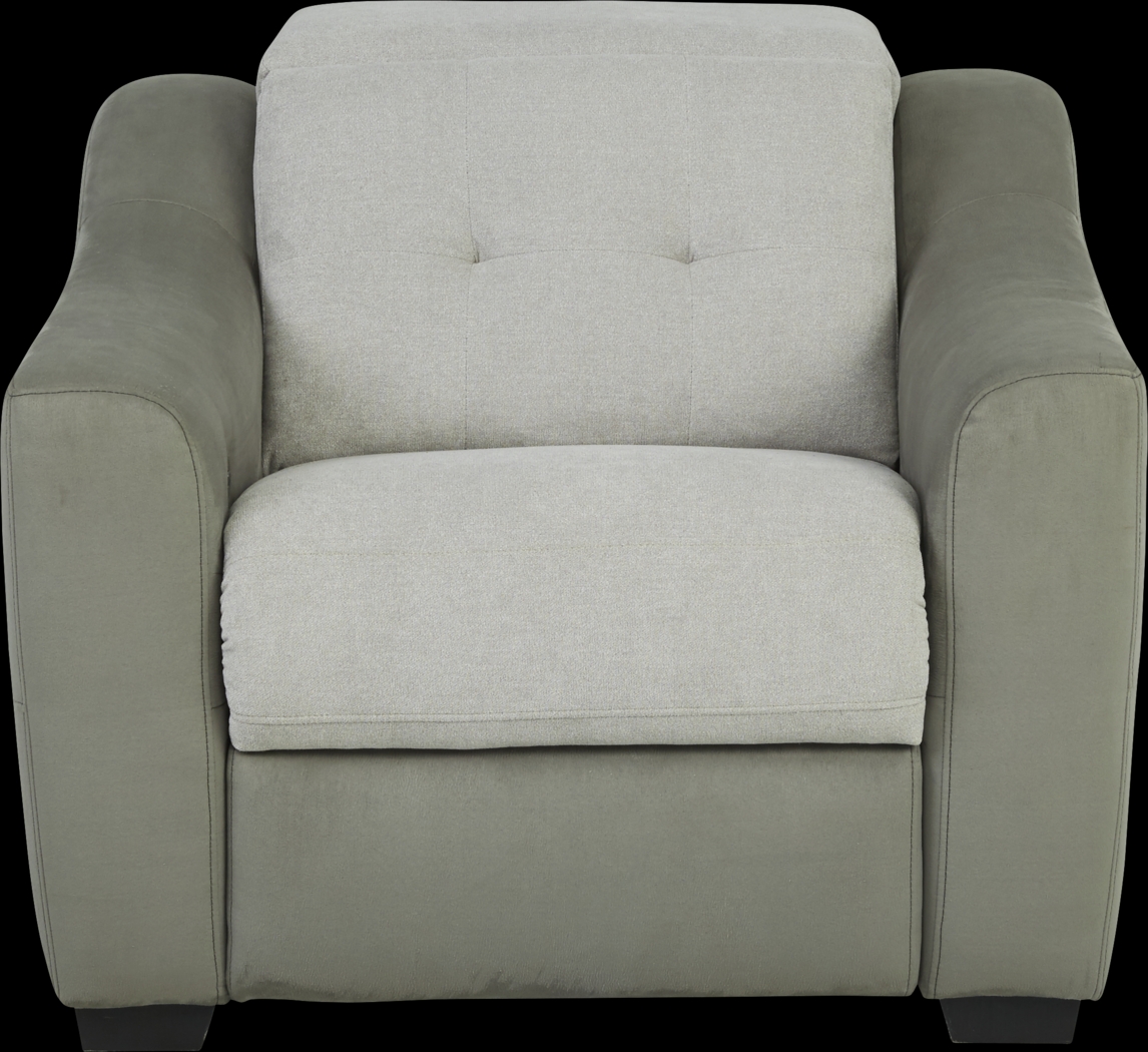 Grande Point Gray Dual Power Recliner - Thumbnail - Image 3