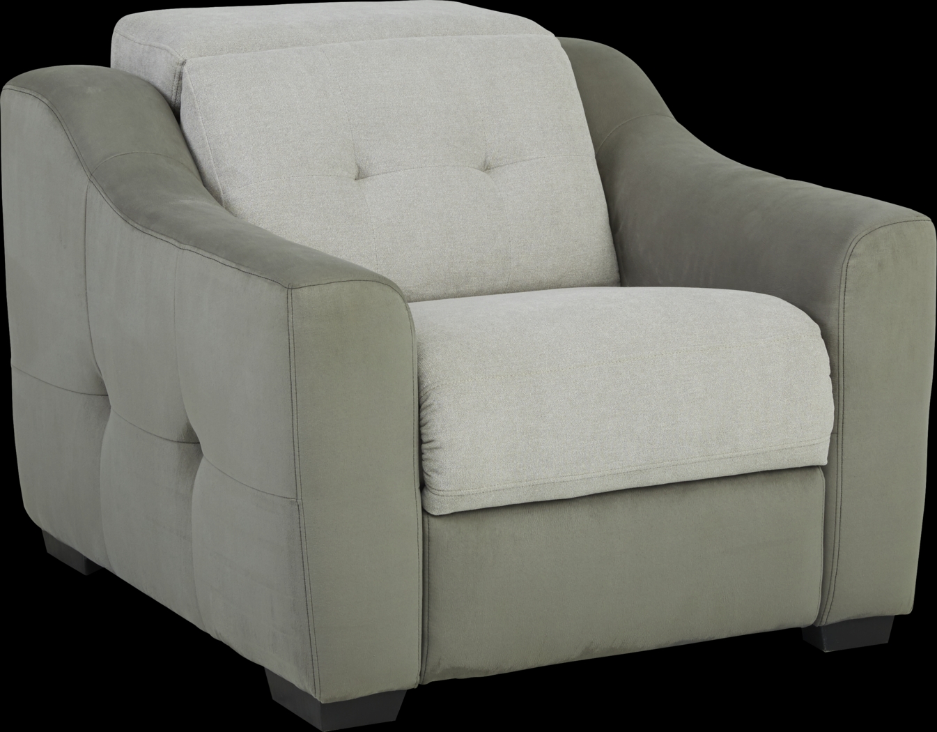Grande Point Gray Dual Power Recliner - Thumbnail - Image 1